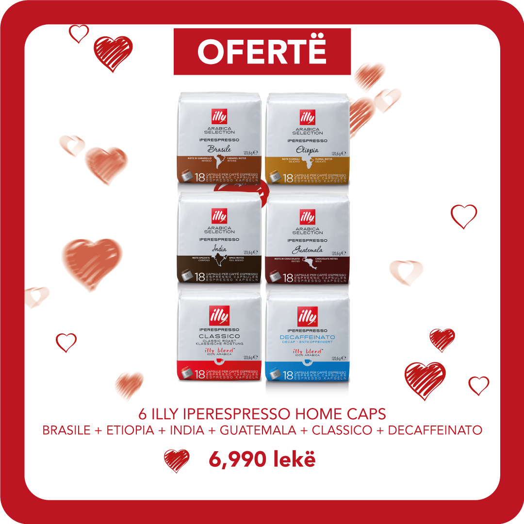ILLY IPERESPRESSO HOME CAPS BRASILE+1 INDI +1 ETIOPIA +1 GUATEMALA +1 CLASSICO +1 DECAF