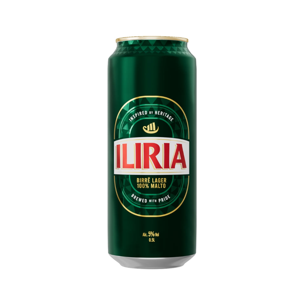 Iliria Birrë Lager, 100% Malt, Kanaçe 0.5L, 5%