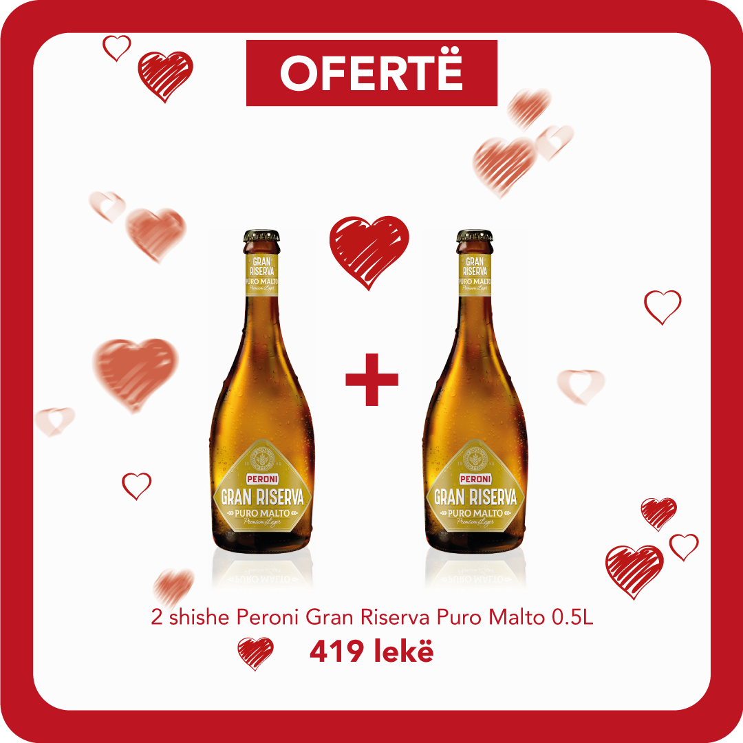 PERONI GRAN RISERVA BIRRE PURO MALTO SHISHE 0.5L (2 cope)