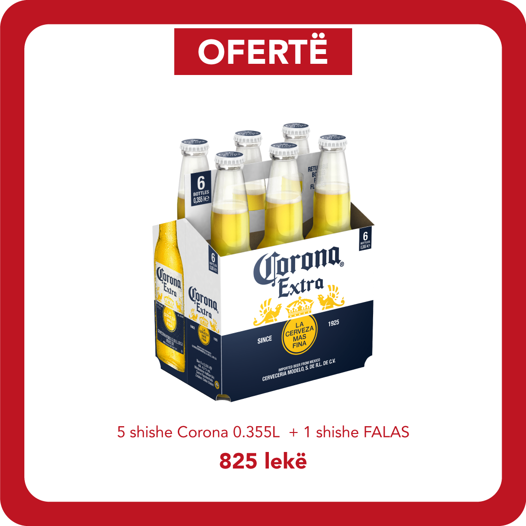 5 shishe Corona 0.355L + 1 shishe dhuratë