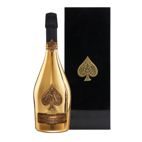 Kuti dhuratash prej druri Armand De Brignac Brut Gold 0.75L