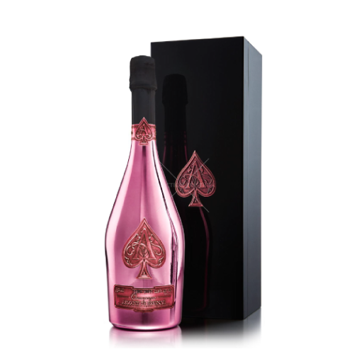 Kuti dhuratash prej druri Armand De Brignac Brut Rose 1.5L