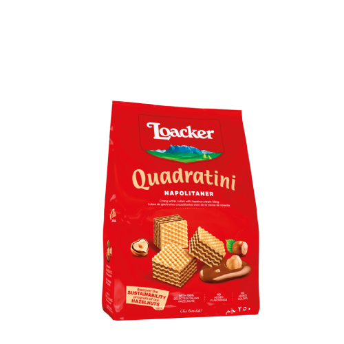 Loacker Vafer Quadratini Napolitaner Paketim 125Gr