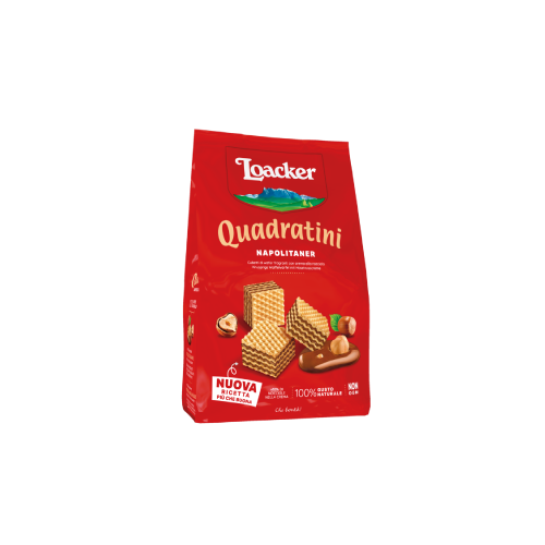 Loacker Vafer Quadratini Napolitaner Paketim 125Gr