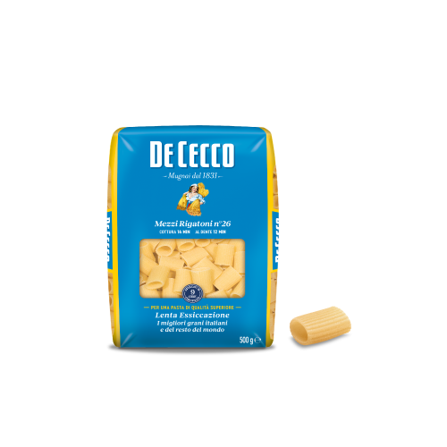 De Cecco Pasta Mezzi Rigattoni Paketim 500Gr