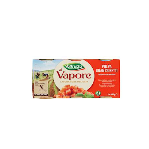 Valfrutta Salcë Copëza Domate Kanaçe 400Gr