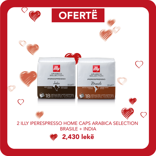 1  ILLY IPERESPRESSO HOME CAPS ARABICA SELECTION BRASILE CLUSTER + 1 INDIA