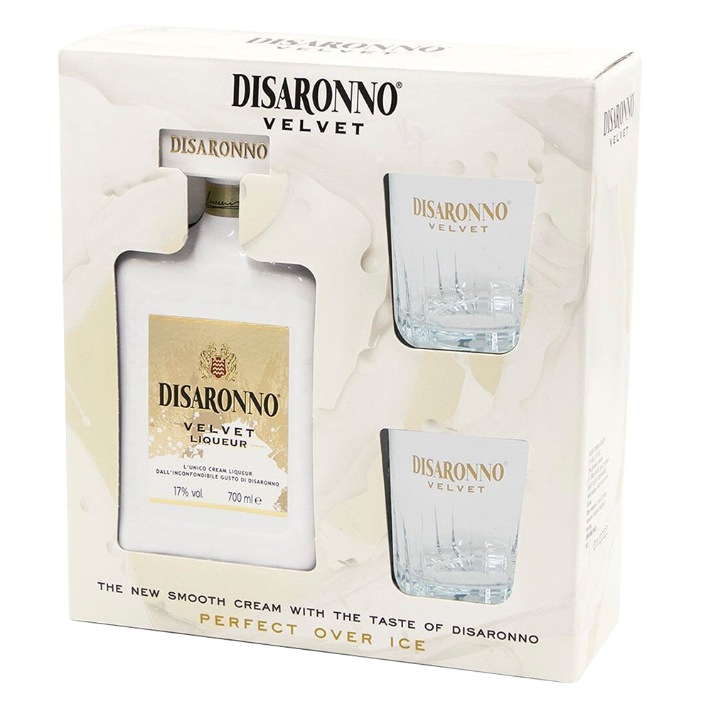 Disaronno Velvet Liker -  Gift Pack me gote - 0.7L 17%
