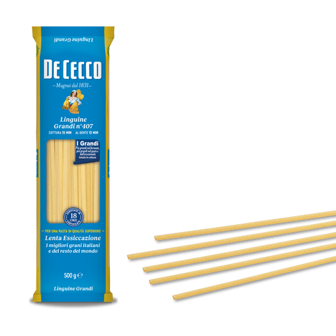 De Cecco Pasta Linguine Grandi no. 407, Packaging 500Gr
