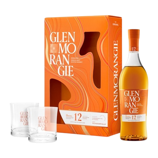 Glenmorangie 12-Year Malt Scotch Whisky Box+ 2 Glasses 40% 0.7L