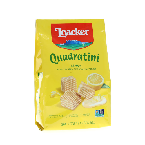 Loacker Vafer Quadratini Limon Paketim 250Gr