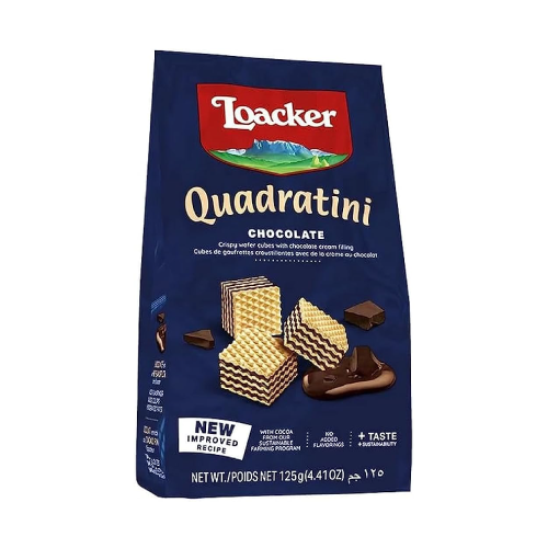 Loacker Vafer Quadratini Çokollatë Paketim 125Gr