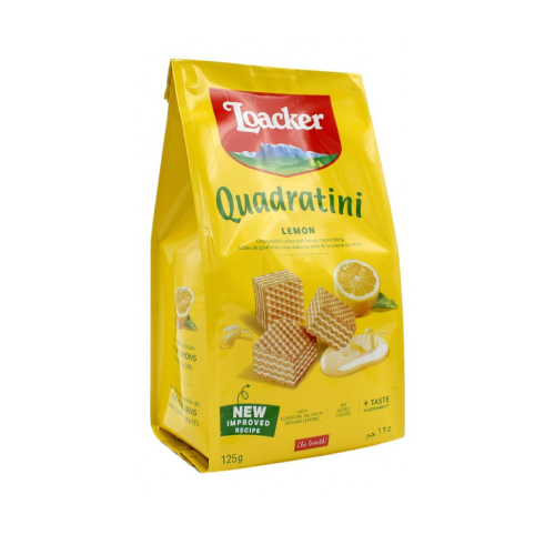 Loacker Vafer Quadratini Limon Paketim 125Gr