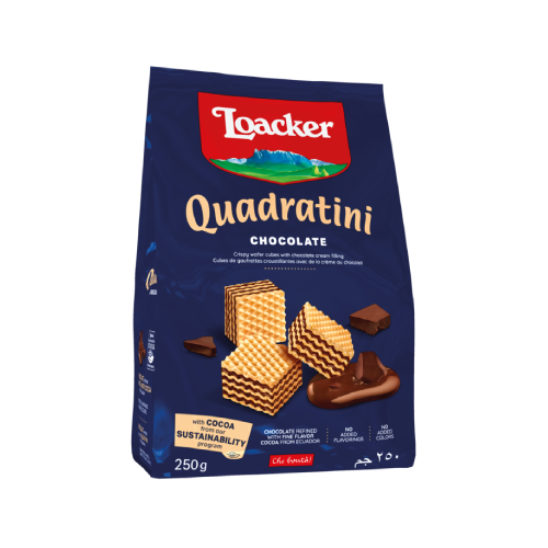 Loacker Vafer Quadratini Çokollatë Paketim 250Gr