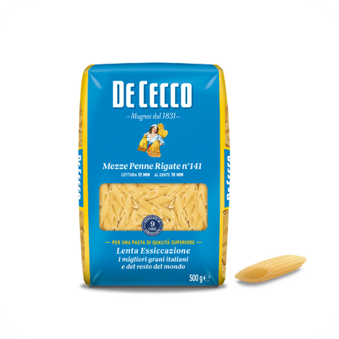 De Cecco Pasta Mezze Penne Rigate no. 141, Packaging 500Gr
 
