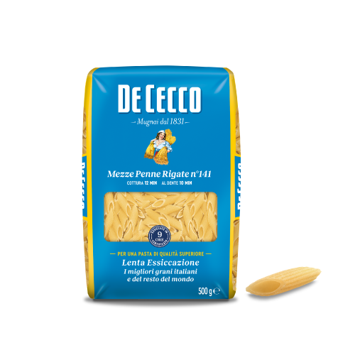 De Cecco Pasta Mezze Penne Rigate Paketim 500Gr