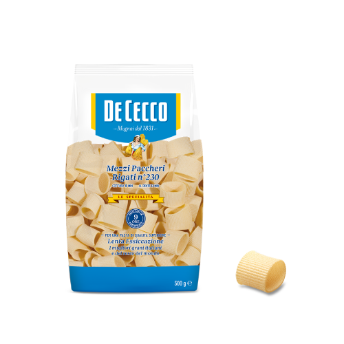 De Cecco Pasta Mezzi Paccheri Rigati Paketim 500Gr