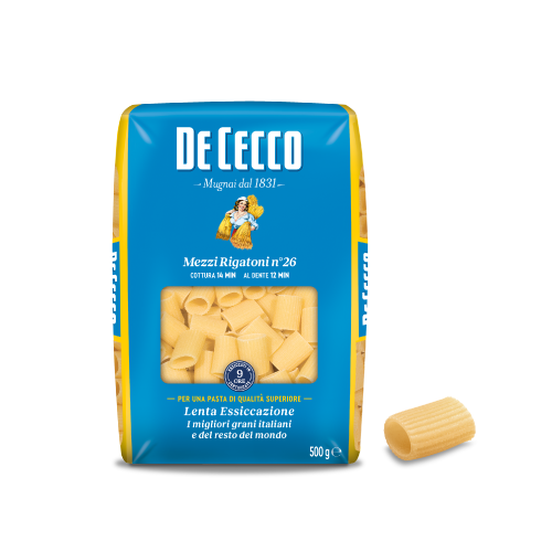 De Cecco Pasta Mezzi Rigatoni Paketim 500Gr