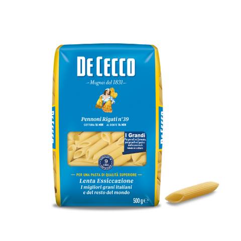 De Cecco Pasta Mezzi Pennoni Rigati no. 139, Packaging 500Gr
