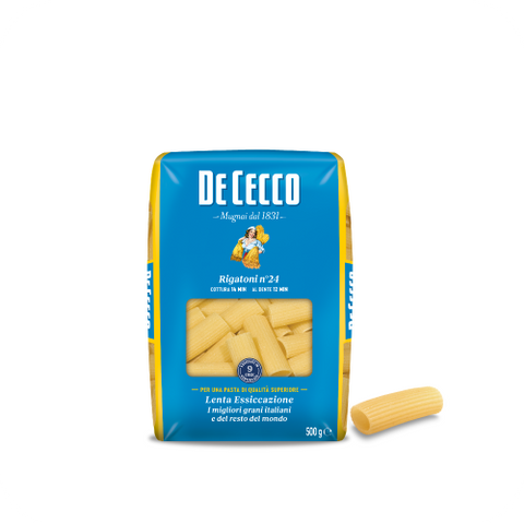 De Cecco Pasta Rigatoni no. 24, Packaging 500Gr