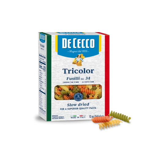 De Cecco Pasta Fusilli Tricolor Paketim 500Gr