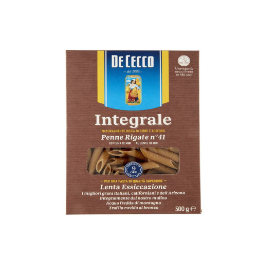 De Cecco Pasta Penne Rigate Integrali Paketim 500Gr